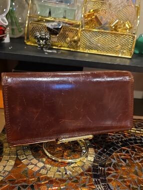 Classic Brown Leather Long Wallet